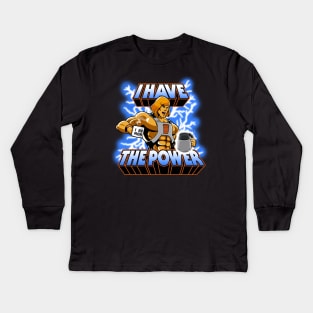 By the Power of Coffee Kids Long Sleeve T-Shirt